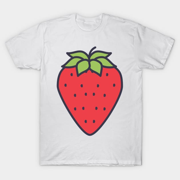 Cute Strawberry T-Shirt by Jonathan Wightman